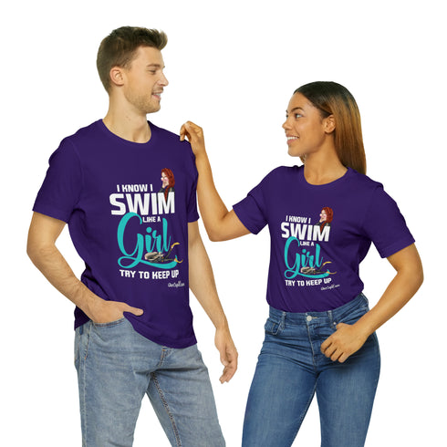 "Swim like a Girl" Fitted T-shirt